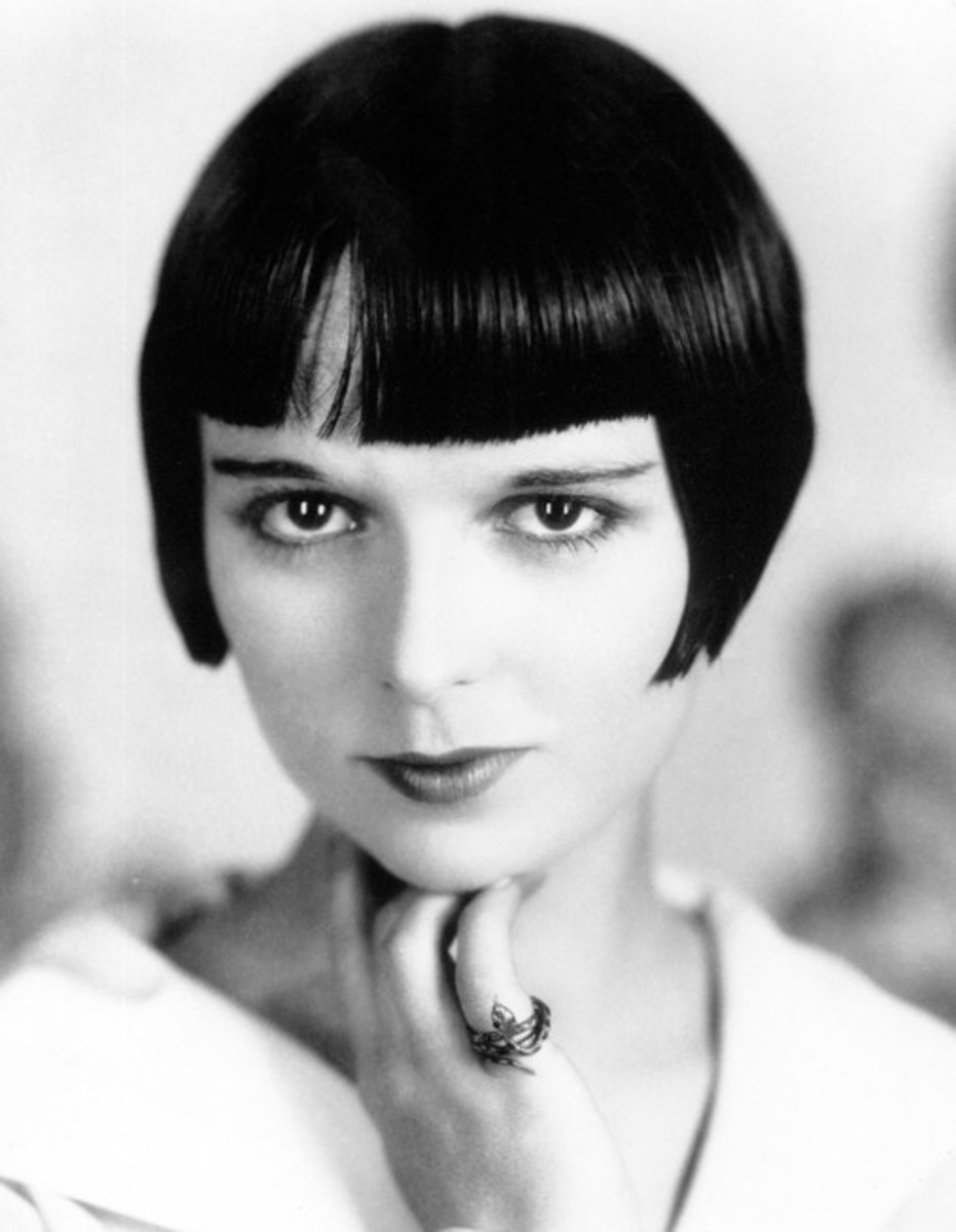 Film star Louise Brooks with the original “bob” hair style in the '20s. 